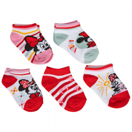 Disney Minnie Mouse Since Forever Toddler No Show Variety Socks 5-Pack